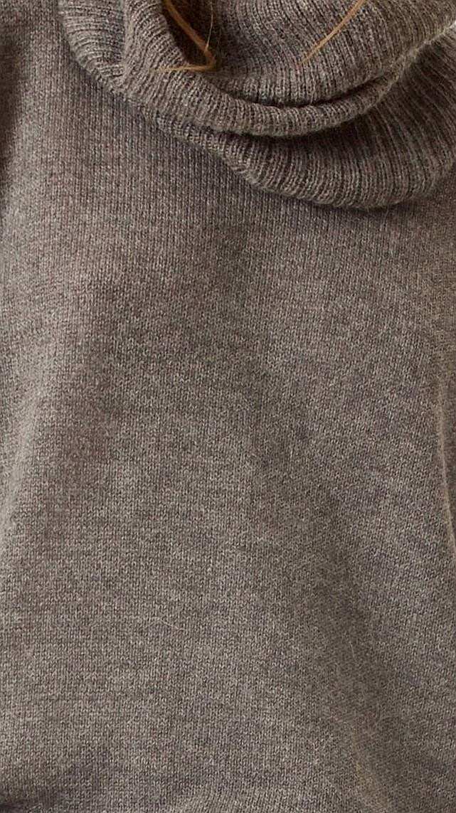 Übergröße Alpaka Pullover mit Kutte Kragen ISABELLE